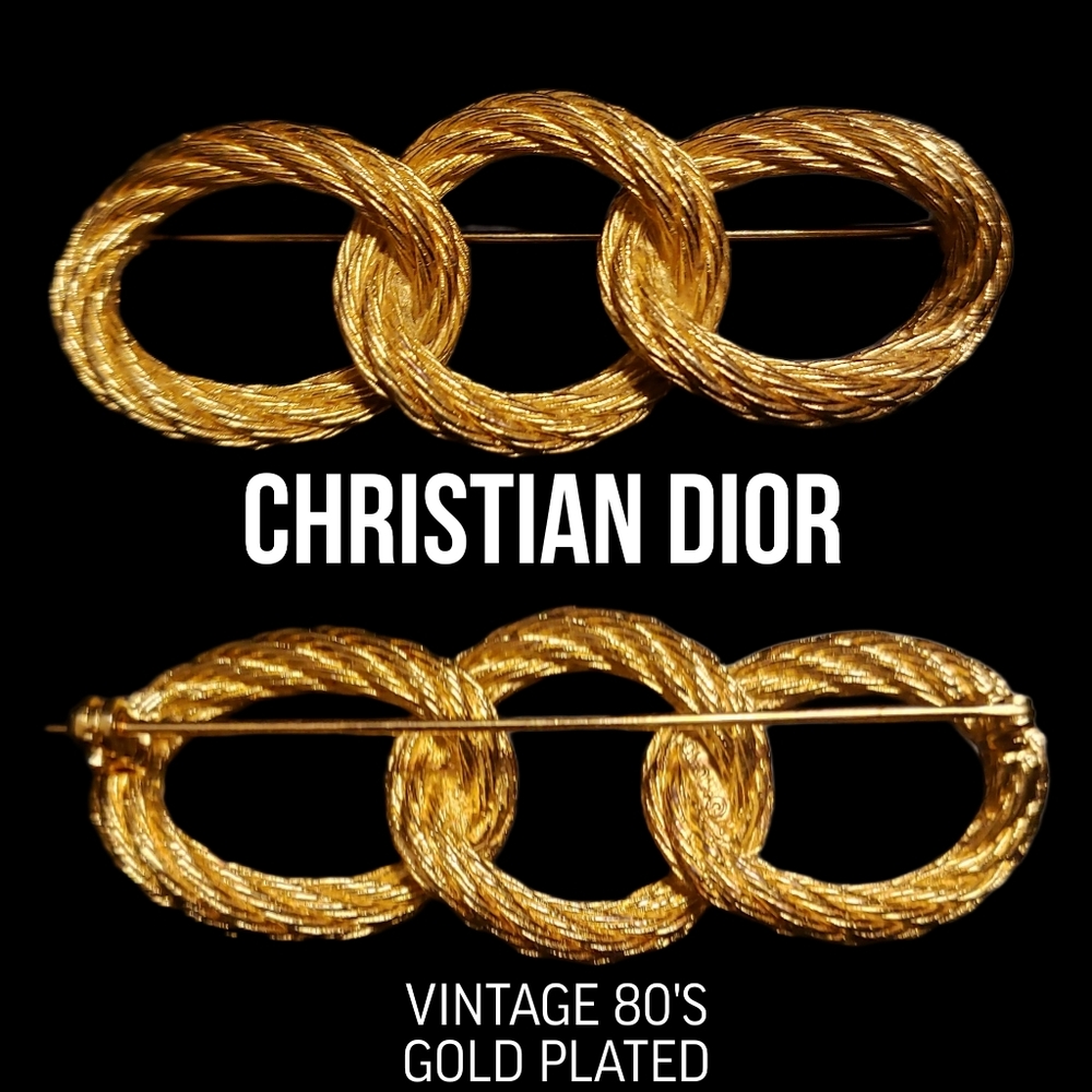Beautiful - Vintage Christian Dior Infinity Rope Chain Brooch from the 80’s
